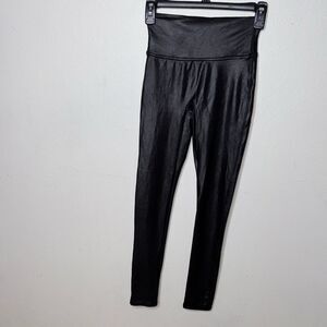 SPANX Faux Leather Leggings Black Womens Size Small